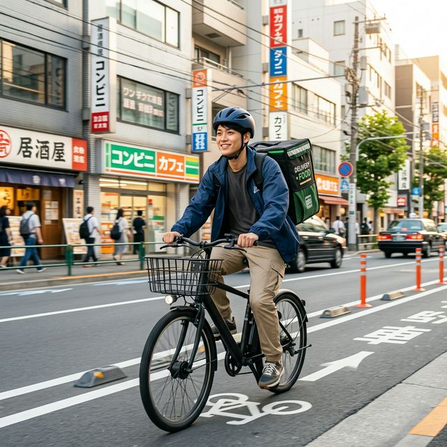 ロケットナウ配達員として稼働するイメージ